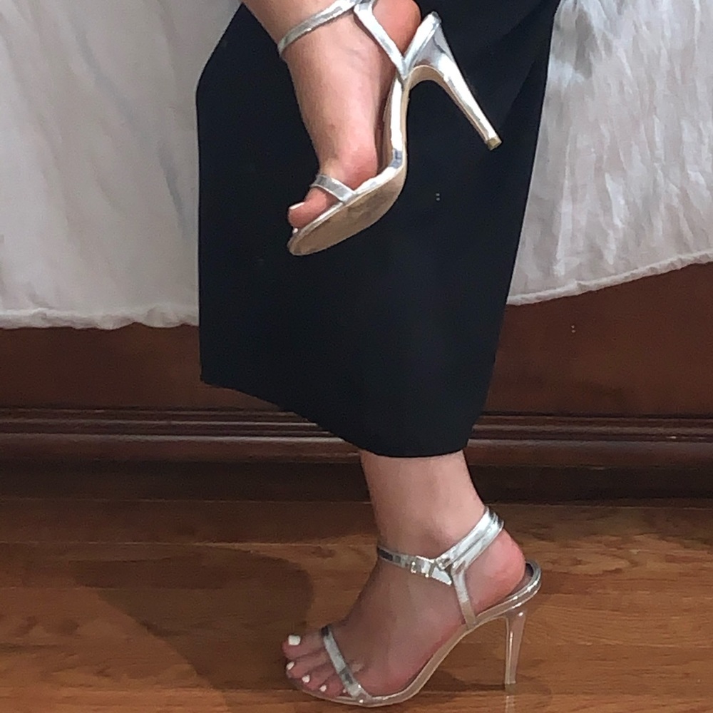 Silver forever 21 heels